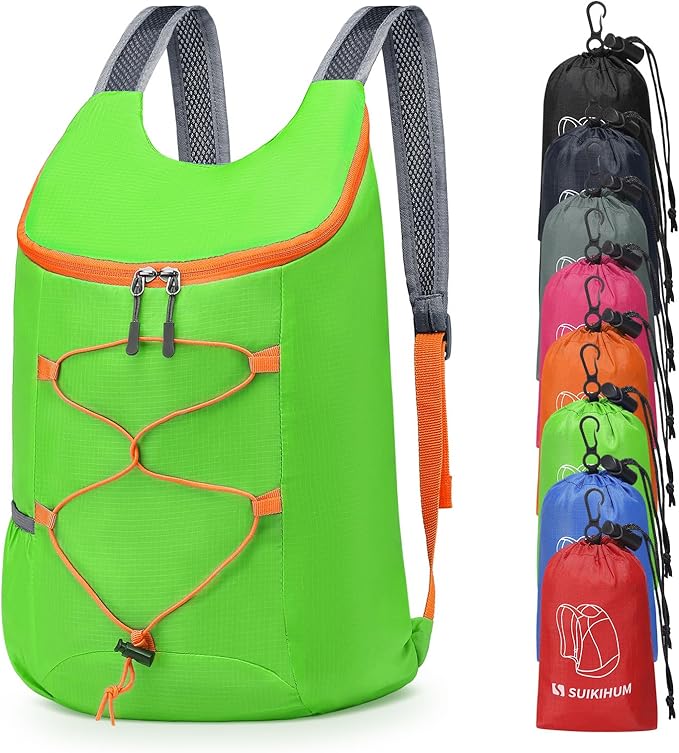 20L Hiking-Daypack Lightweight Foldable Travel Packable Backpack by SUIKIHUM