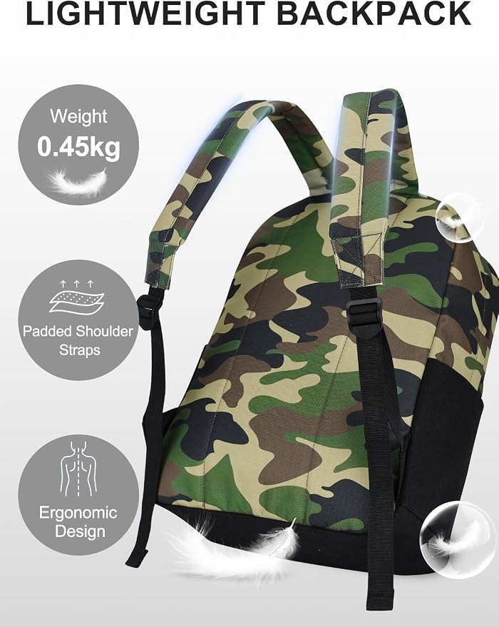 VASCHY Lightweight Backpack for Men, Water Resistant Classic Daypack for Travel - Image 4
