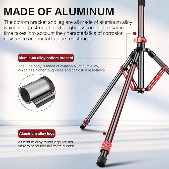FreeSea Light Stand Aluminum, Adjustable Tripod Stand - Image 4