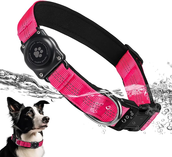 Upgraded AirTag Dog Collar, IP68 Waterproof Air Tag Dog Collar Holder, by FURRIGO