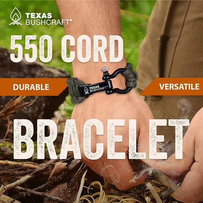 Texas Bushcraft Firecraft Cord Survival Bracelet – Paracord Bracelet - Image 3