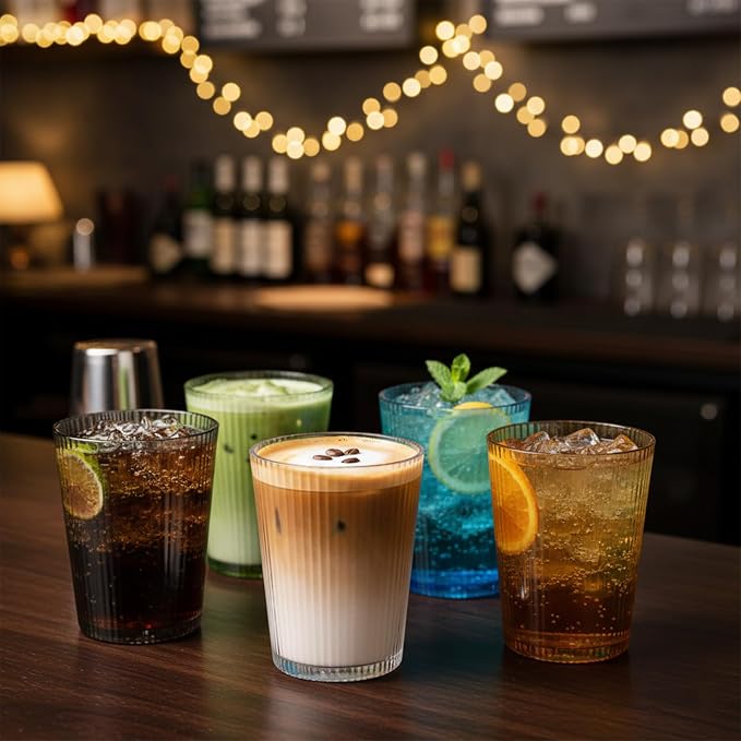 5 PCS Colored Plastic Drinking Glasses, Reusable Acrylic Drinking Cups - Image 9