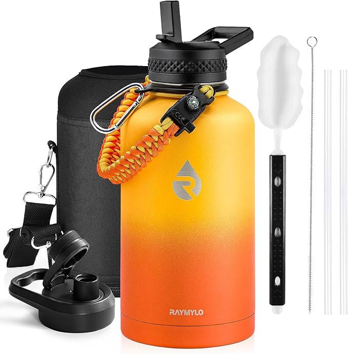 RAYMYLO Insulated Water Bottle 64 oz, Triple Wall Vacuum Stainless Steel by RAYMYLO