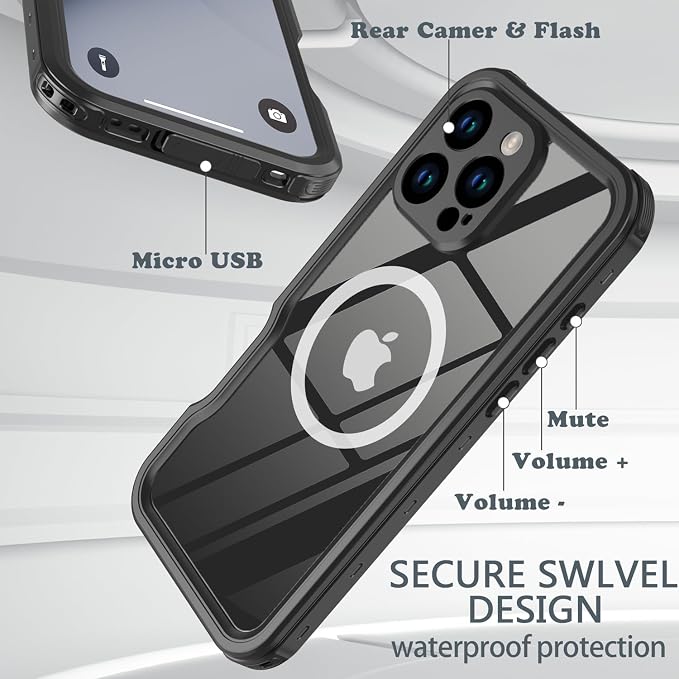 for iPhone 16 Pro Case Waterproof, Full-Body Hard Case Built-in - Image 6
