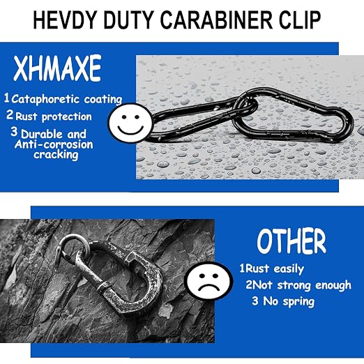 40PCS M4 Heavy Duty Carabiner Clip, 1.57Inch Snap Hook Quick Link Small - Image 4