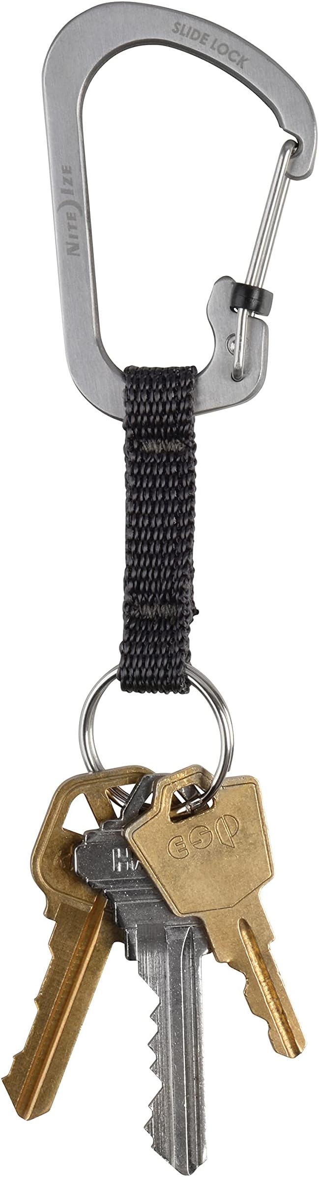 Nite Ize SlideLock Key Ring, Aluminum Locking Carabiner Key Chain - Image 3