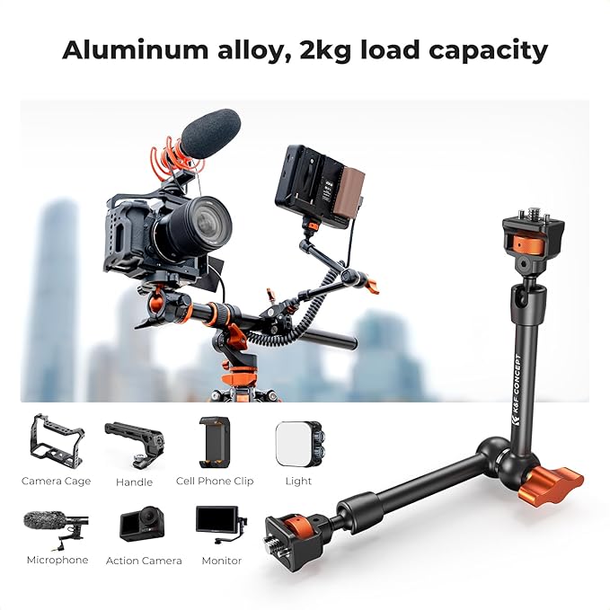 K&F CONCEPT 11" Magic Arm Clamp - Image 4
