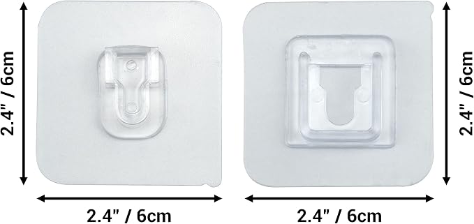 IFAMIO 30 Pack Double Sided Adhesive Wall Hooks Self-Adhesive Nail Free No - Image 3