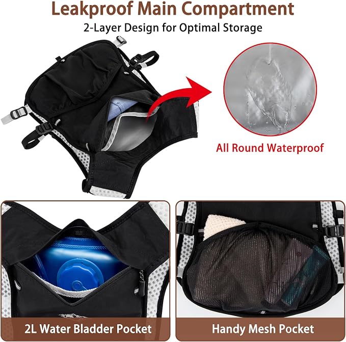 ITIEZY Running Vest for Women Men, 5L Hydration Backpack Lightweight Running - Image 3