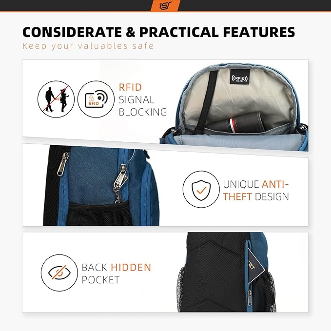 SKYSPER Sling Bag RFID Crossbody Sling Backpack Cross Body Shoulder Bag Travel - Image 3