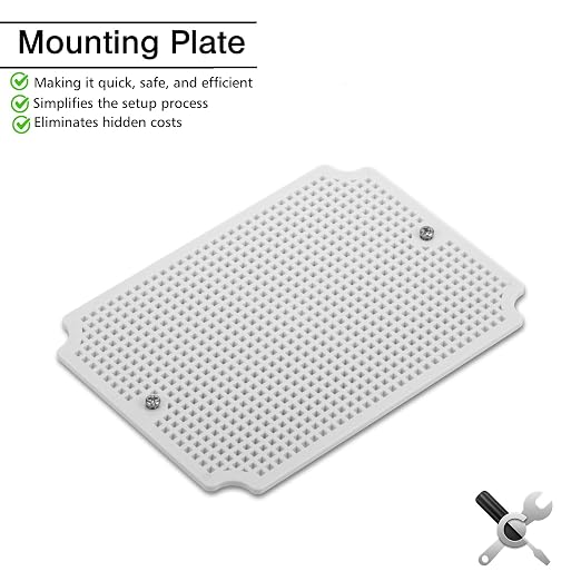 QILIPSU Junction Box with Mounting Plate 200x150x100mm, ABS Plastic DIY - Image 2
