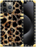 Compatible with iPhone 16 Pro Max Case, Seamless Gold Chain Leopard Luxury by Unknown