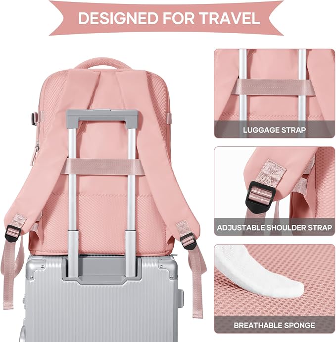 coowoz Large Travel Backpack For Women Men, Carry On Backpack, Hiking Backpack - Image 4