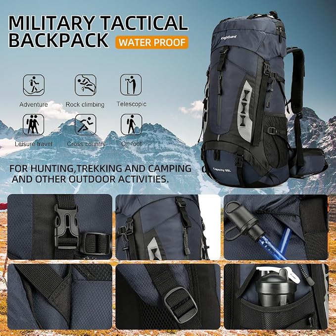 King'sGuard 60L Hiking Backpack - Image 6