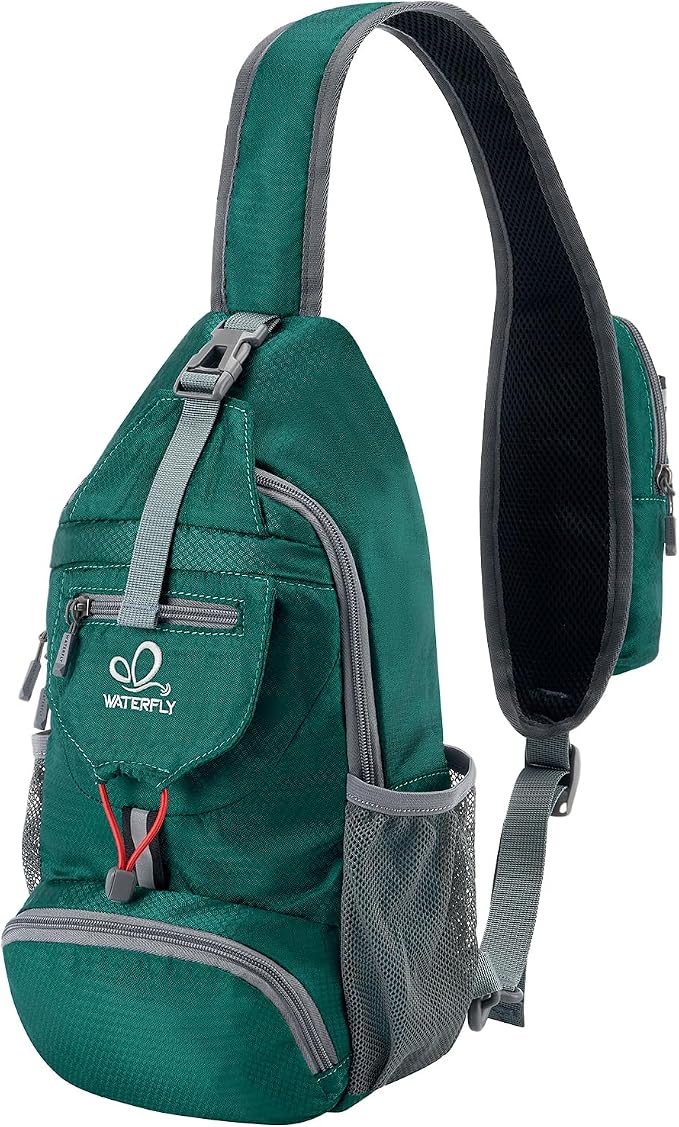 WATERFLY Packable Small Crossbody Sling Backpack Shoulder Chest Bag Daypack by Waterfly