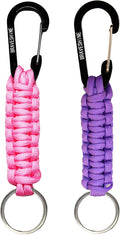 BRAVESHINE Paracord Keychain Carabiner Clip, D Ring Lanyard Hanger Stroller Hook by BRAVESHINE