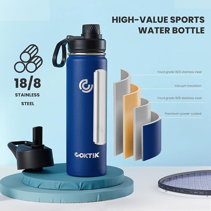 40 Pack 22 oz Sports Water Bottle - Image 3