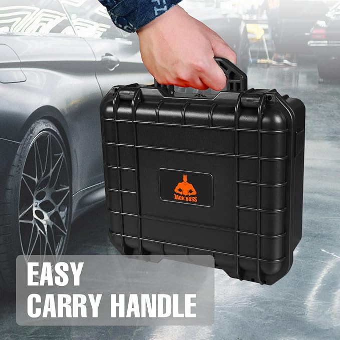 Jack Boss 13.6X11.4X6 Inch Hard Case, Portable Weather Waterproof Protective - Image 8