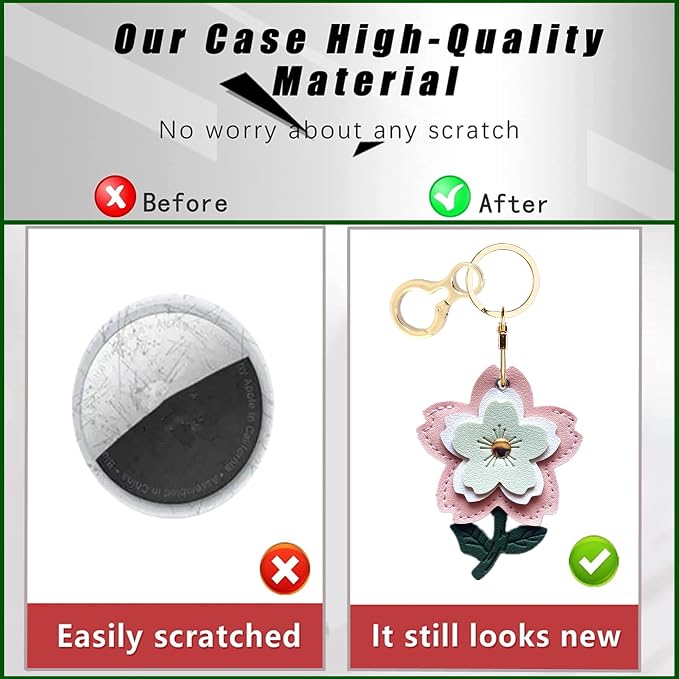 BORKUANA Leather Keychain Holder Case Compatible - Image 3