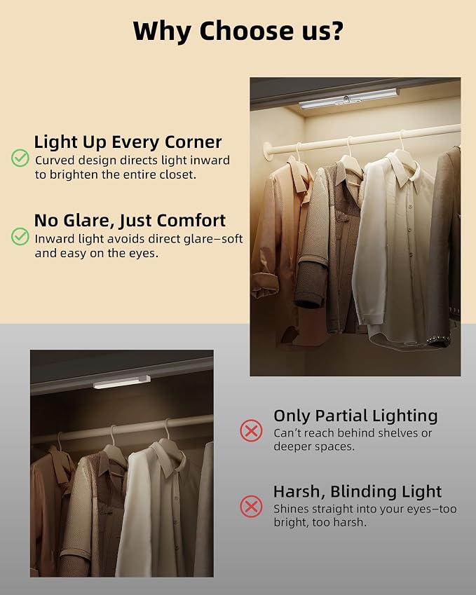 EZVALO 13-inch Motion Sensor Closet Light - Image 2