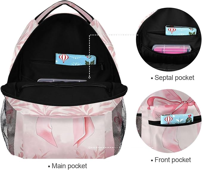 Wamika Pink Bow Girls Backpack Cowgirl Boots School Backpack Boy Kid Preschool - Image 3