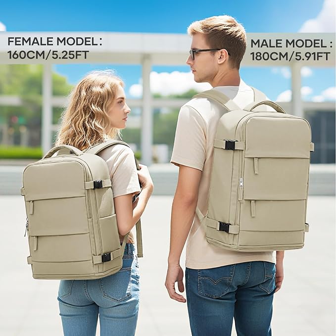 coowoz Large Travel Backpack For Women Men, Carry On Backpack Flight Approved - Image 6