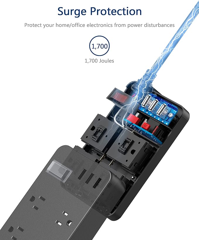 Outdoor Power Strip Weatherproof, Waterproof Surge Protector - Image 4