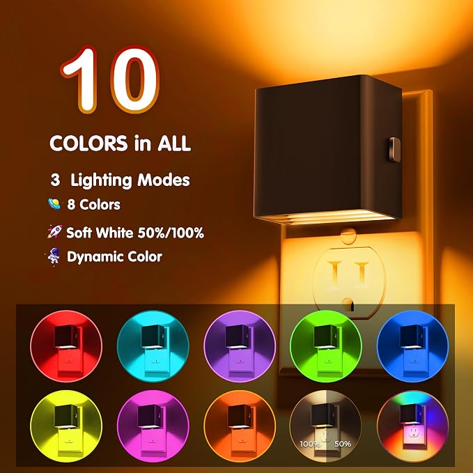 L LOHAS LED Night Lights Plug into Wall, Plug in Night Light - Image 2