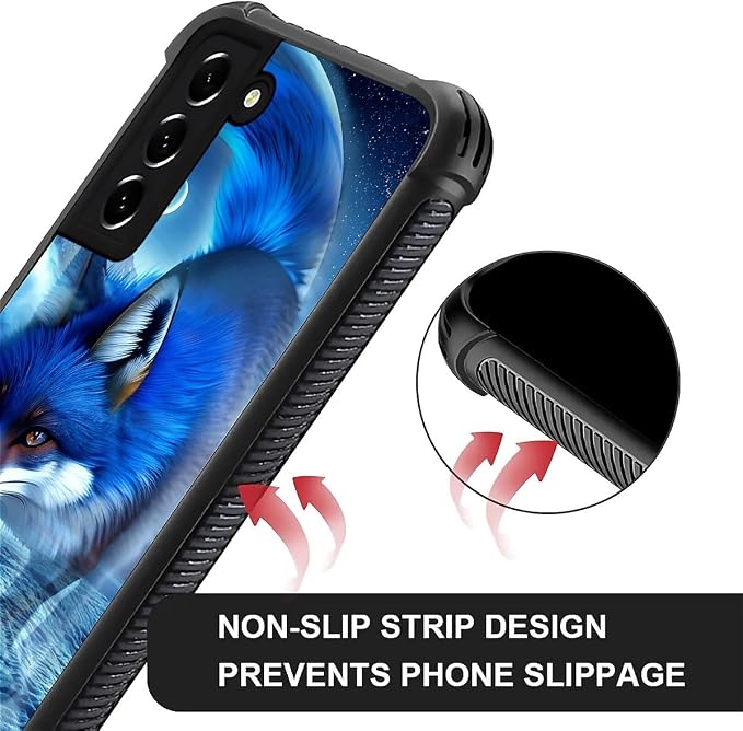 for Samsung Galaxy S22 Plus Case, Snowy Mountain Fox Lake Pattern Graphic - Image 2