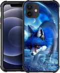 for iPhone 12/12 Pro Case, Snowy Mountain Fox Lake Pattern Graphic Design Girl by FKBRCL4U