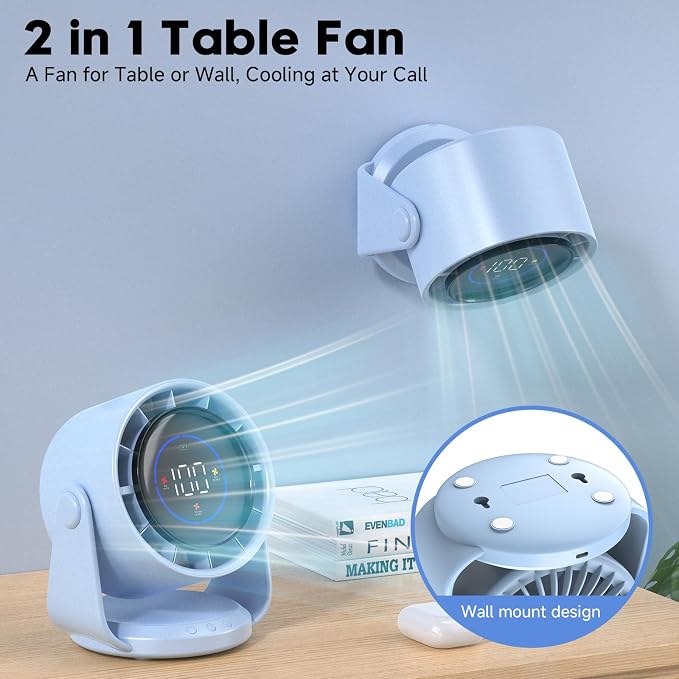 YOSHENMO Desk Fan, Turbo Table Fan - Image 3
