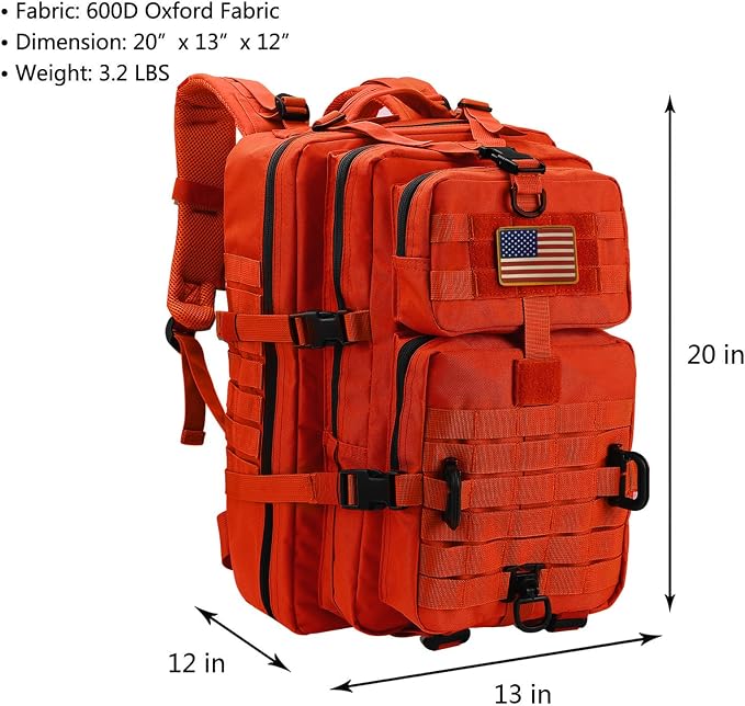 Hannibal Tactical MOLLE Assault Backpack, Tactical Backpack Military Army - Image 2