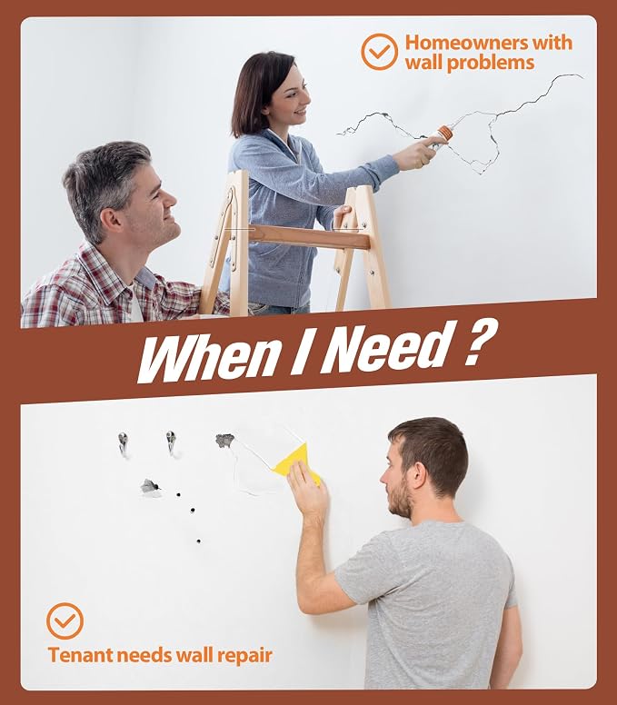 Drywall Repair Kit, Wall Patch Repair Kit, 2 Pack Wall Patching Agent, Simple - Image 8