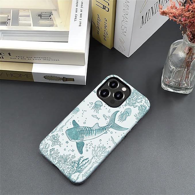 for iPhone 16 Pro Case, HH2 Ocean Whale Shark Hybrid 2 Layer Hard Shell - Image 5