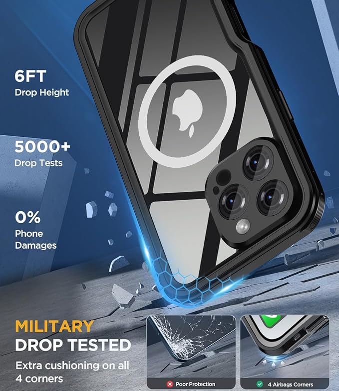 for iPhone 16 Pro Max Case Waterproof, Full Body Underwater Dustproof - Image 4