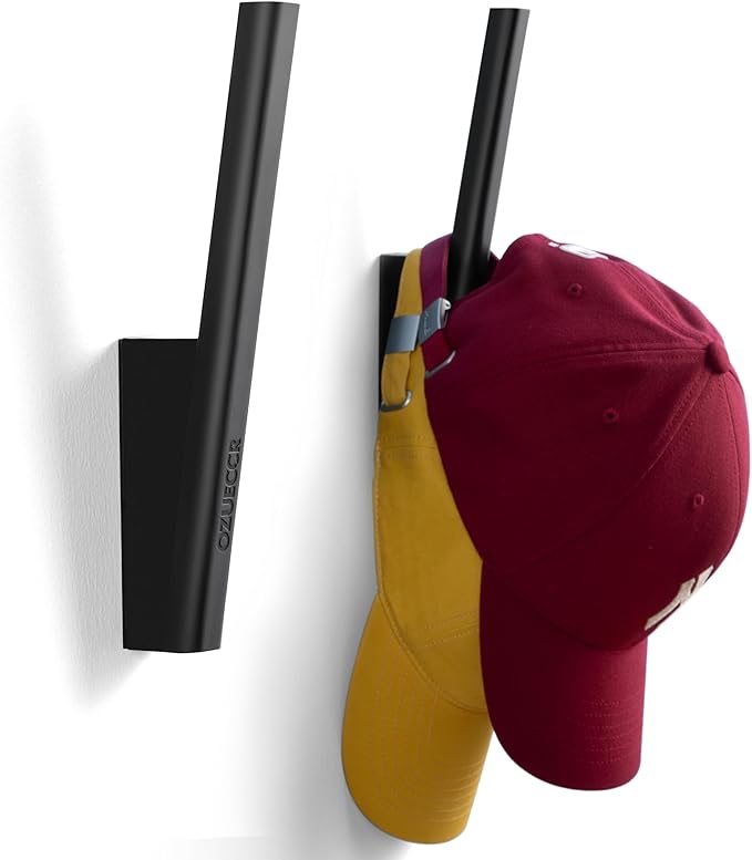 Ozueccr Hat Hook for Baseball Caps – Wall Mounted Vertical Hat Holder, Closet by Ozueccr