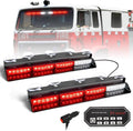 HLauto 604N Emergency Dash Strobe Lights: 2x16.8 inch Red Security Light w/Take by HLauto