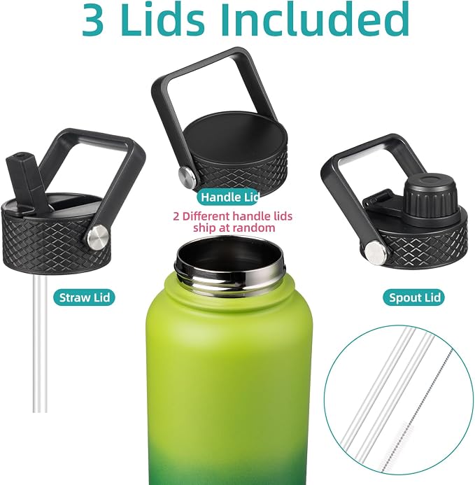 Konokyo 40oz Insulated Water Bottle Stainless Steel Sport Bottles - Image 3