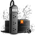 VNJ IPX6 Waterproof Outdoor Surge Protector Power Strip, 3AC Outlets 15FT Cord by Unknown