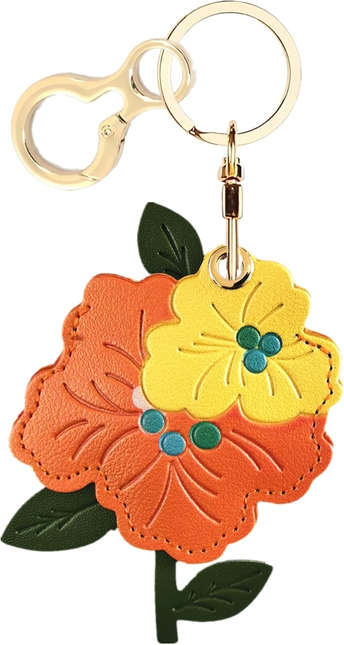 BORKUANA Leather Keychain Holder Case Compatible by BORKUANA