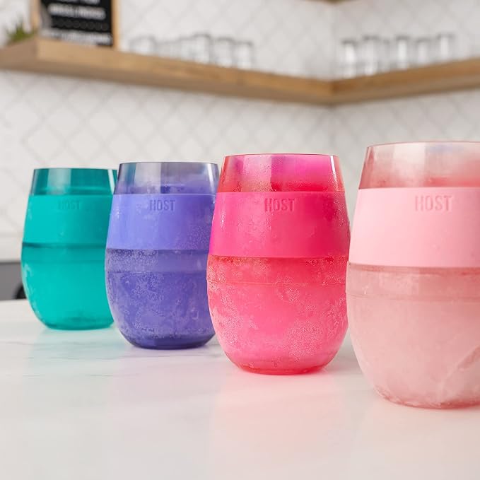 HOST Cooling Cup Set of 4 Plastic Double Wall Insulated Freezable Drink - Image 8