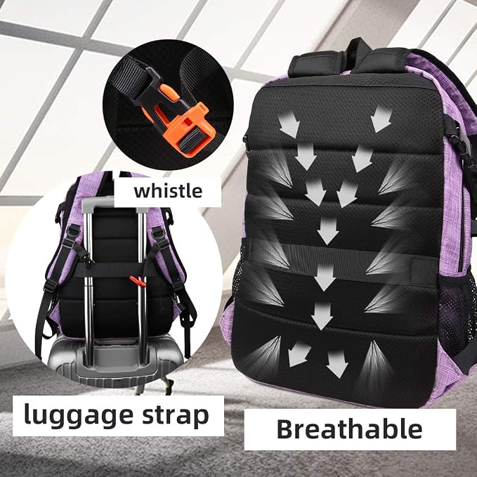 FENGDONG Large Laptop Backpack 17.3 inch Durable Waterproof Travel College - Image 4