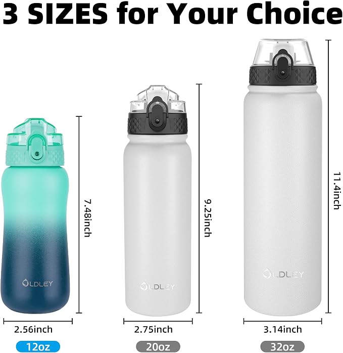 Oldley Insulated Water Bottle 12oz Kids Water Bottles - Image 5
