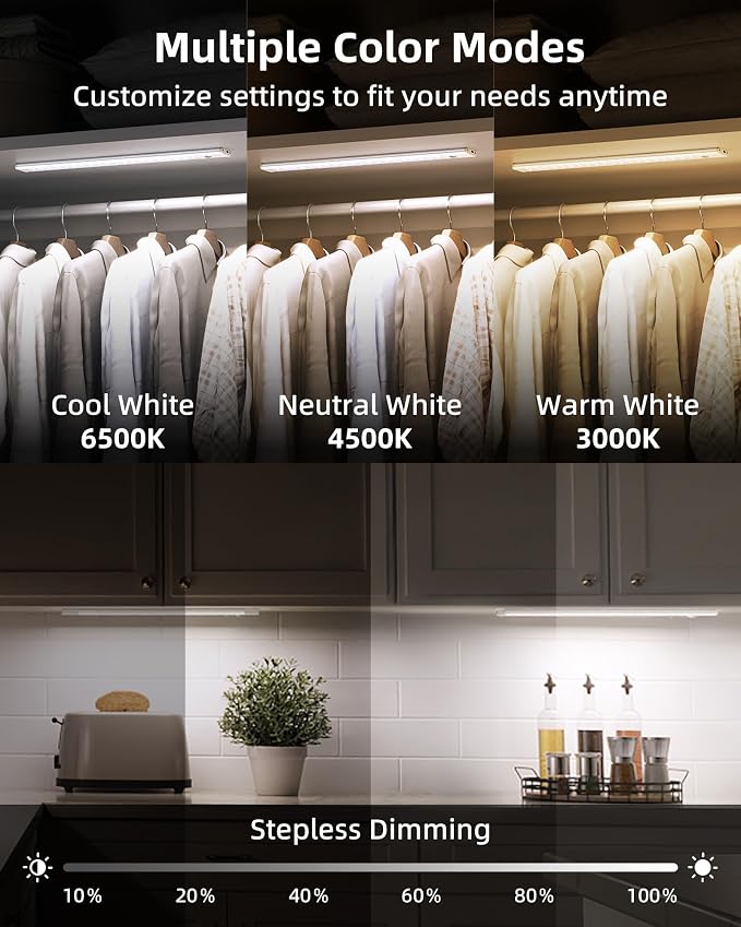 Under Cabinet Lights, Motion Sensor Light Indoor, Wireless Closet Lights - Image 4