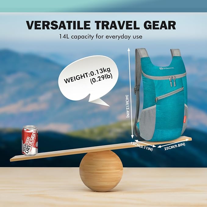 ZOMAKE Lightweight Packable Backpack, Foldable Backpacks Small Daypack Hiking - Image 2