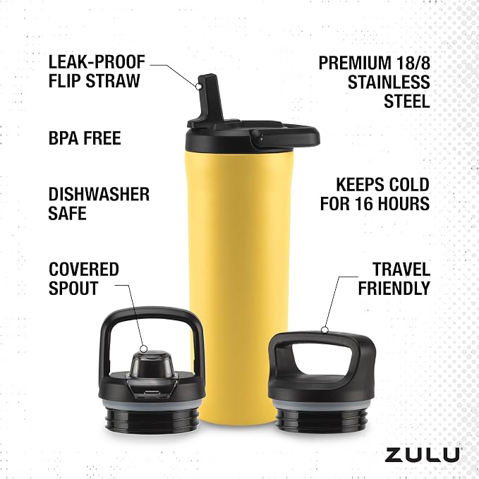ZULU Base 18oz Kids Stainless Steel Water Bottle - Image 4