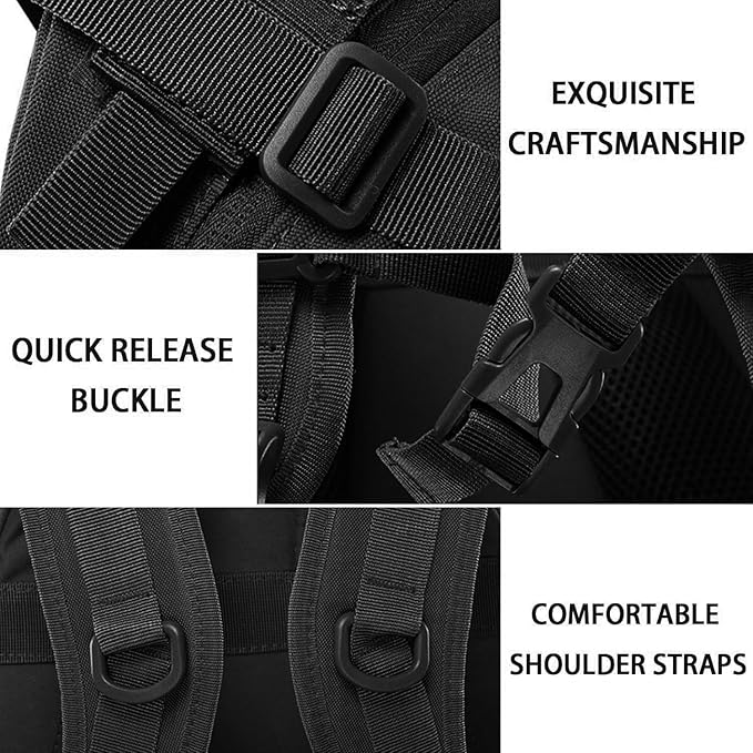 aiGear Tactical Backpack for Men, 25L Military Backpack, 3-Day Bug Out Bag for - Image 3