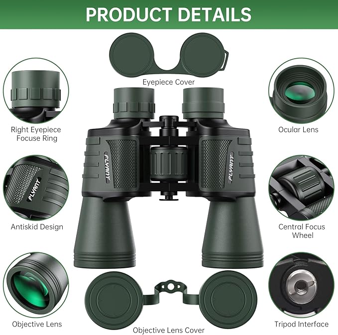 20x50 High Powered Binoculars for Adults, Waterproof Binoculars - Image 2