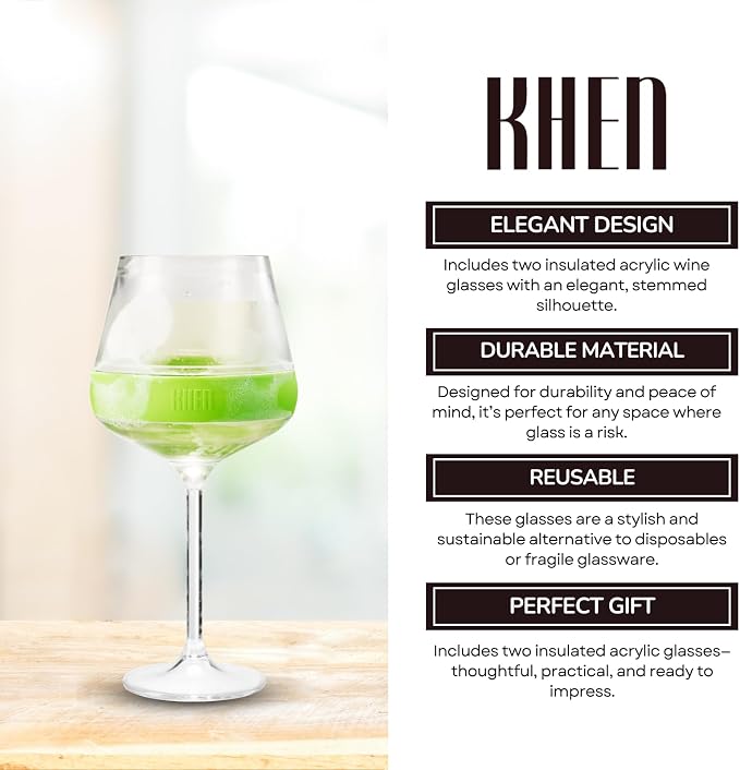 14oz Frozen Cooling Wine Glasses, 2 Set – Keep Drinks Cold Longer, Stemmed - Image 5