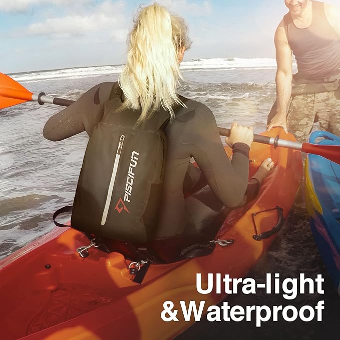 Piscifun Dry Bag Waterproof, Lightweight Dry Backpack Roll-Top Sealed - Image 6
